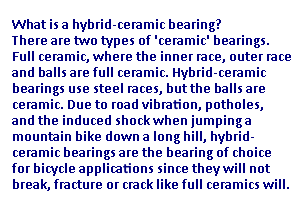 What is a hybrid-ceramic bearing