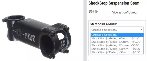 redshift sports shockstop suspension stem