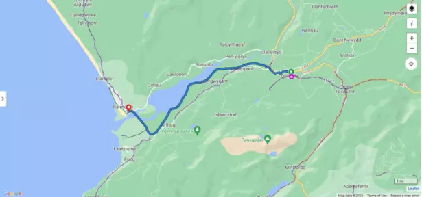 Mid Wales map