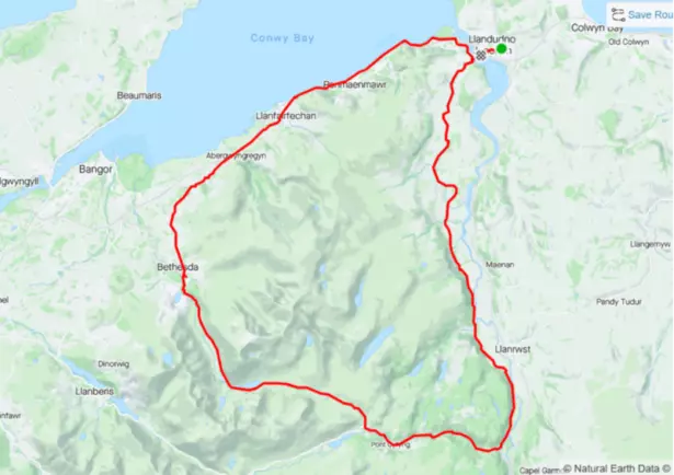 North Wales map