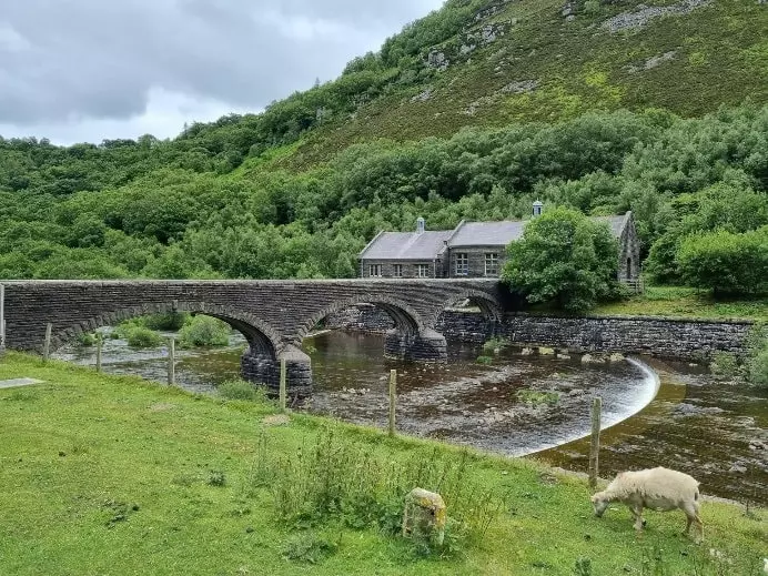 A bridge and farmhouse at the Elan Valley 